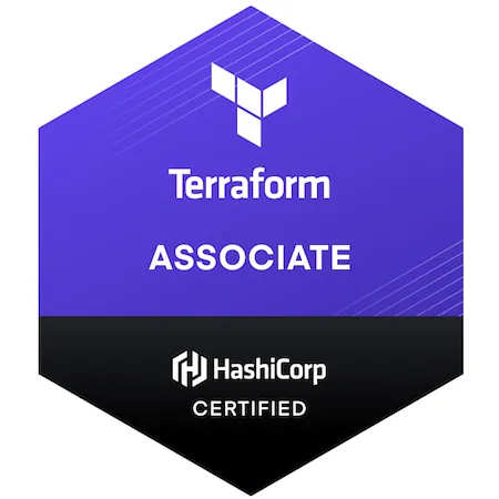 Official logo of HashiCorp Certified: Terraform Associate