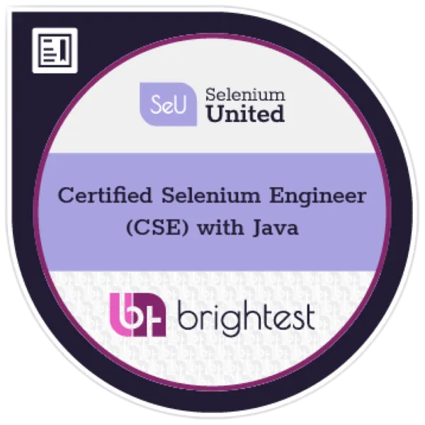 Official logo of SeU™ Certified Selenium Engineer with Java (CSE-Java)